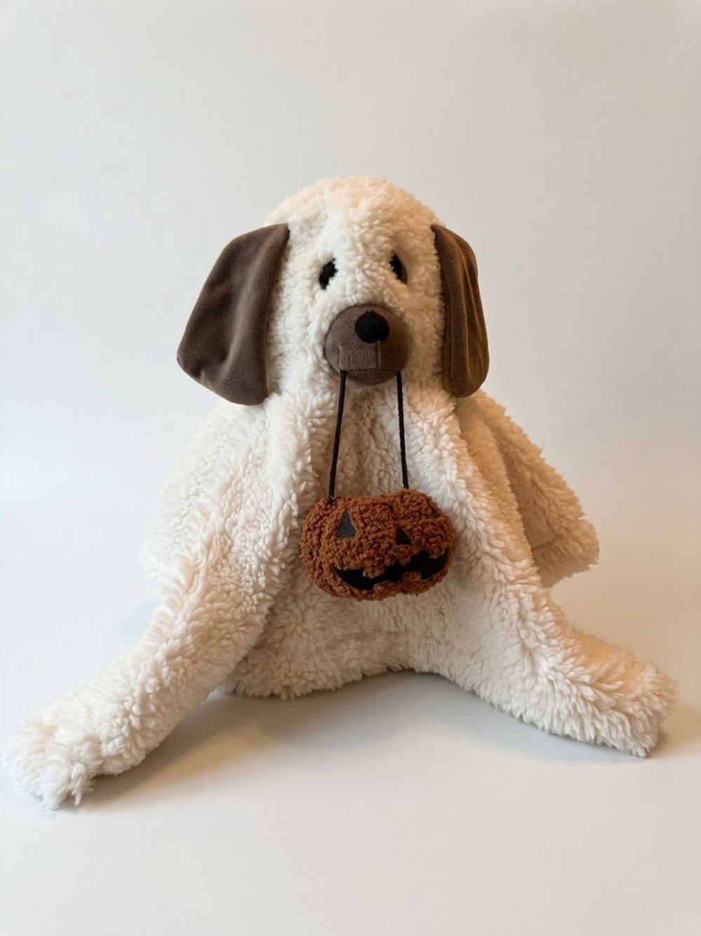NWT Pottery Barn Gus the Ghost with Pumpkin Halloween Pillow